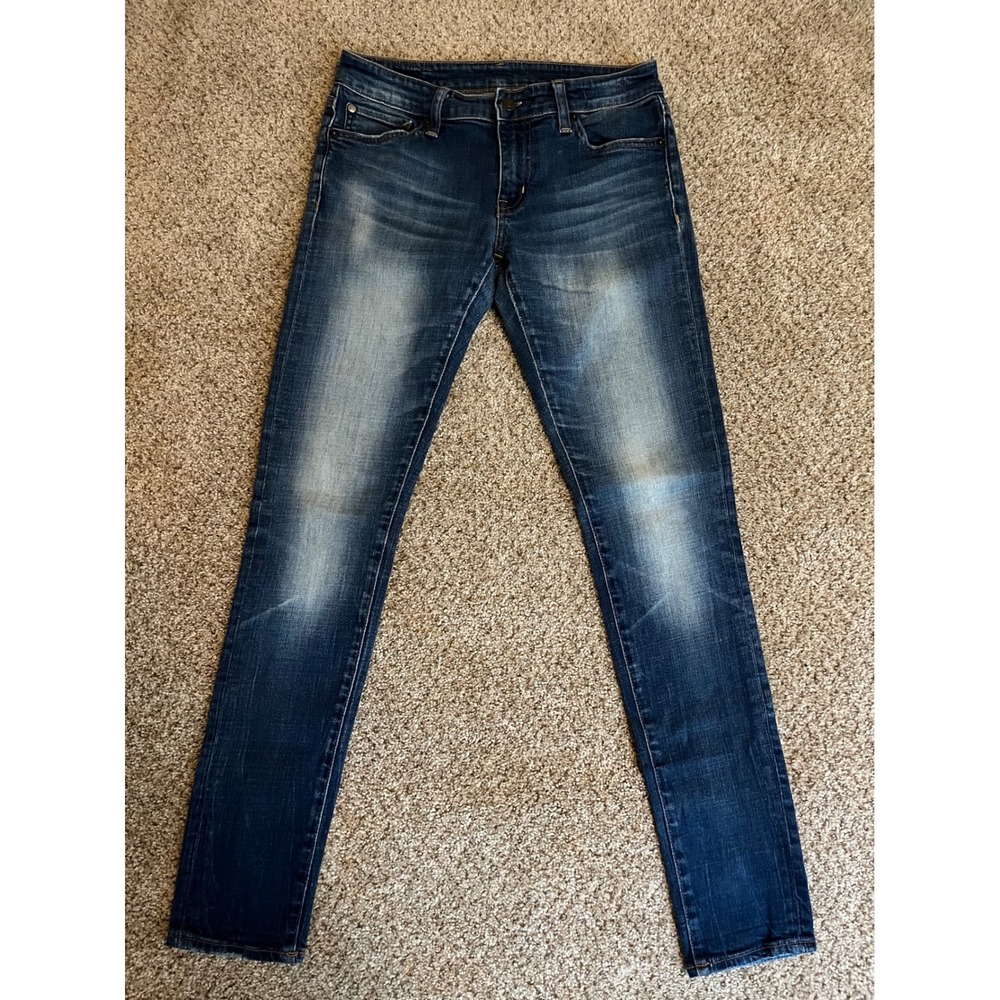 Denim & Supply Ralph Lauren Women Jeans 28x32 Blue Skinny Faded Whiskered